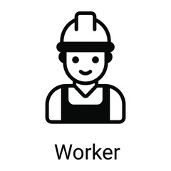 worker with helmet vector icon