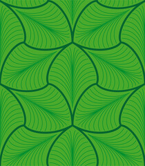 Palm leaves seamless pattern. Natural textile print. Vector backdrop.