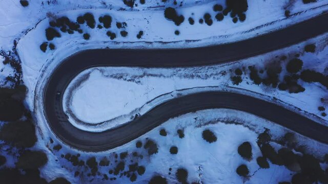 Aerial view of Nassfeld in winter, Austria