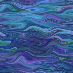 Seamless marble wet ripple wavy fluid pattern. High quality illustration. Smooth distorted liquid effect. Trendy artistic surface pattern design. Resembles hand marbled surface.