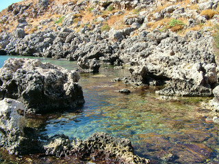 Cove on the island of Rhodes in Greece