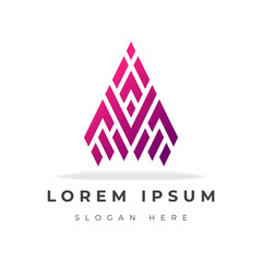 Fototapeta premium Colorful Creative and Unique A Letter Logo Design Icon Vector Illustration.