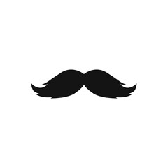 Old style mustaches vector icon isolated on white background