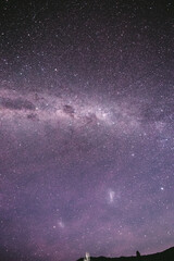 panoramica de noche de estrellas