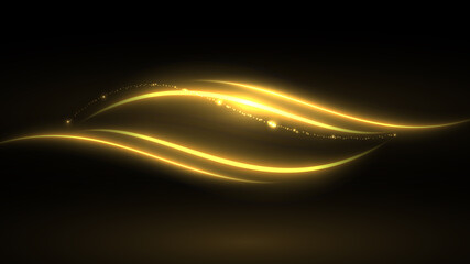 Bright golden swirls