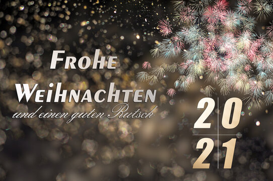 Frohe Weinachten, Merry Christmas, 2021, Gute Rutsch, Frohes Neues, Happy new year, Silvester, Prost Neujahr,	
