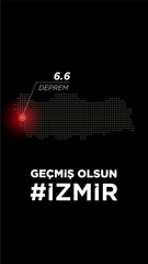 Big disasters in Izmir Turkey from Aegean earthquake 6.6 Richter at Samos, Greece.Get well soon for izmir (Translation: Gecmis olsun izmir) vector illustration.