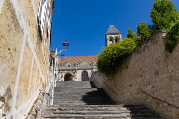The church of Vetheuil, Val d'Oise, France