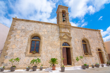 Fototapeta na wymiar Chrisoskalitissa Monastery or Panagia Chryssoskalitissa located on the southwest coast of Crete near Elafonisi, Greece.