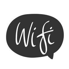 Wi-fi. Cartoon illustration Fashion phrase. Cute Trendy Style design font. Vintage vector hand drawn illustration. Vector logo icon.