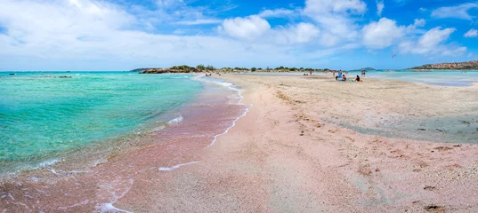 Crédence de cuisine en verre imprimé  Plage d'Elafonissi, Crète, Grèce Tropical sandy beach with turquoise water, in Elafonisi, Crete, Greece