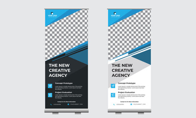 Roll up banner stand template design