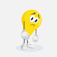 mascot light bulb cute pose
