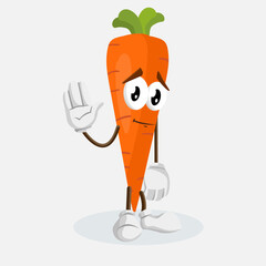 
carrot vegetable mascot in cute pose