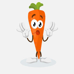
carrot vegetable mascot in cute pose