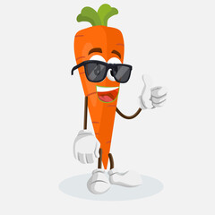 
carrot vegetable mascot in cute pose