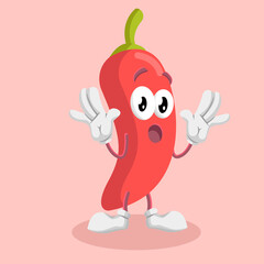 chili mascot posing cute