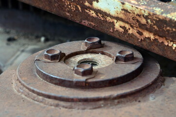 Photo of fixing the crane base