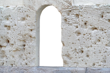 Ruins of ancient fortress wall