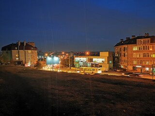 Fototapeta na wymiar houses at night