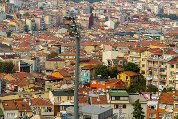 Istanbul cityscape with Stadium Floodlight