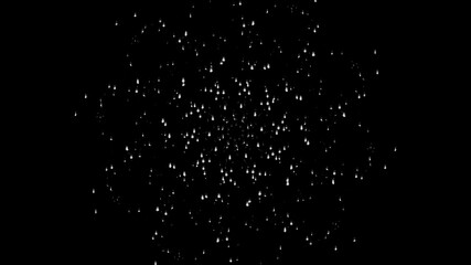 Colorful particles effect dust debris isolated on black background, motion powder spray burst in dark texture. Concept of particle , sparkles, flame and light.