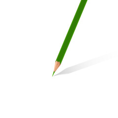 close up of a red pencil head on white background isolate