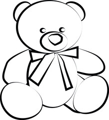 illustration of a beautiful teddy bear