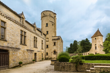 Fototapeta na wymiar French medieval castle