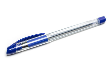 Transparent pen isolated on the white background