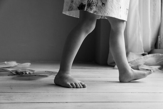 little girl's footsteps