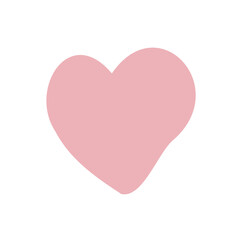 Isolated vector illustration design of big pink heart card on white background