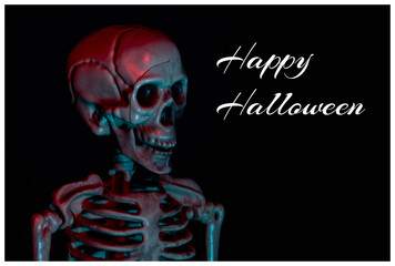 Happy Halloween Poster - Skeleton