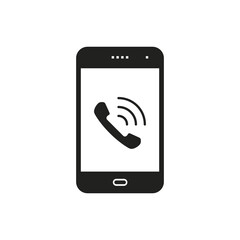Smart phone call Icon. Vector isolated simple illustration