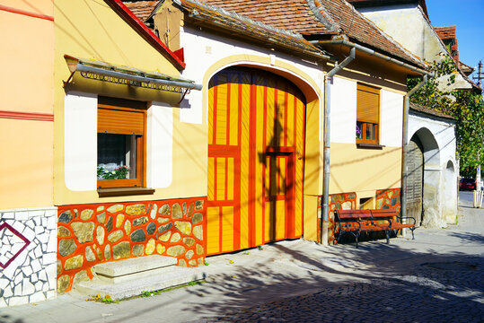 Street view in Rasinari village, Sibiu county, Romania
