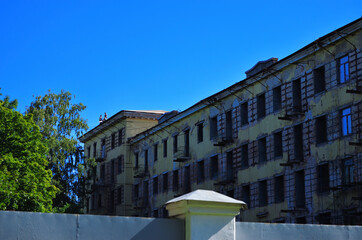 Renovation of an old building, restoration of the facade