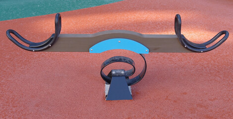 Children's seesaw in the city's Park