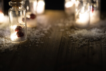 Christmas Holiday Ornaments - Glass Bottles
