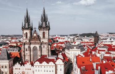 Fototapeta premium Prague Architecture Red