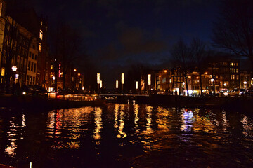 Fototapeta na wymiar night view in Amsterdam