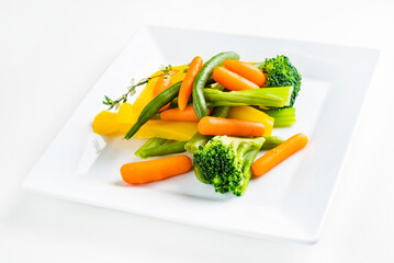 plate of organic vegetables