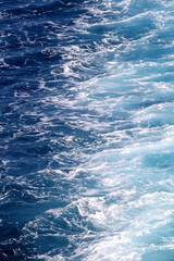 Fototapeta na wymiar Beautiful blue sea surface. Selective focus.