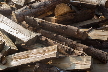 pile of big wood scraps
