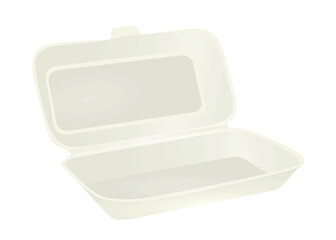 Styrofoam lunch box. vector illustration