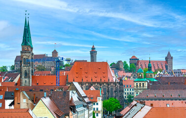 Naklejka na ściany i meble Nuremberg cityscape