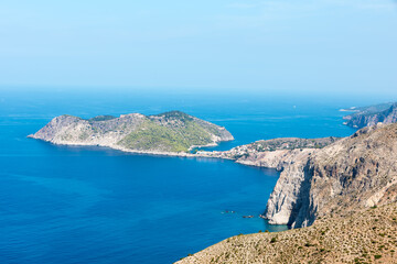 Jagged coast of the island of Kefalonia