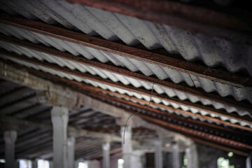 Abandoned building inside. old farm in Chernobyl. Technological disaster