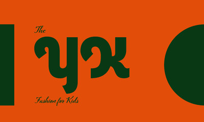 fashion for kids premade logo initials monogram elegant children alphabet