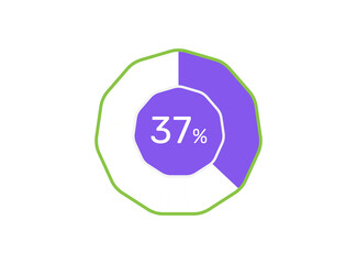 37 Percentage, 37% Percentage ready to use for web design, infographic or business 