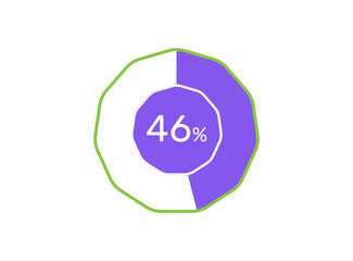 46 Percentage, 46% Percentage ready to use for web design, infographic or business 